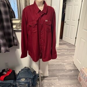 DIXXON Bold Reddish Shirt with Snaps